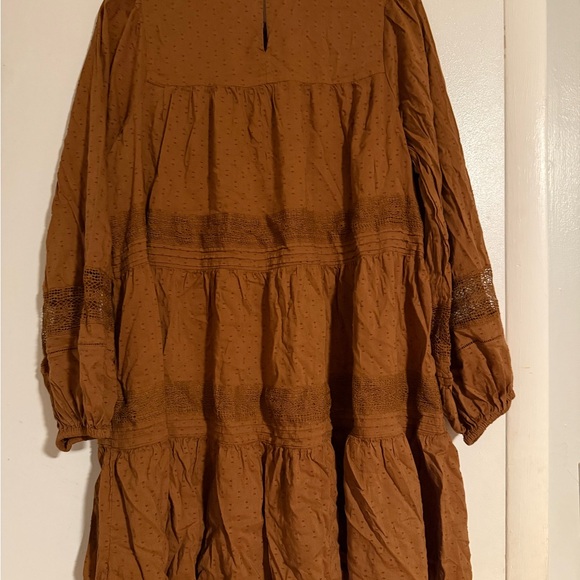 Old Navy long sleeve mini swing dress | burnt orange in size XL - NEW - Picture 3 of 5